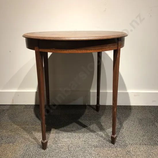 Circular Inlaid Occasional Table (Faults)