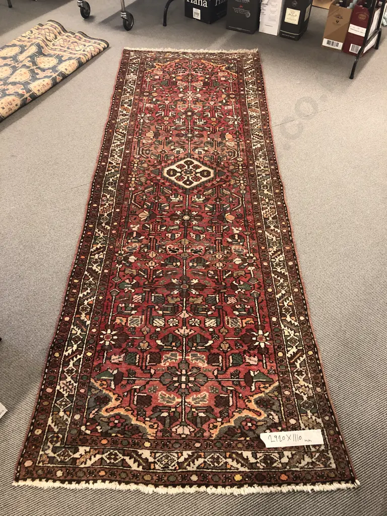 Persian Hall Runner with Centralized Medallion Image 1++