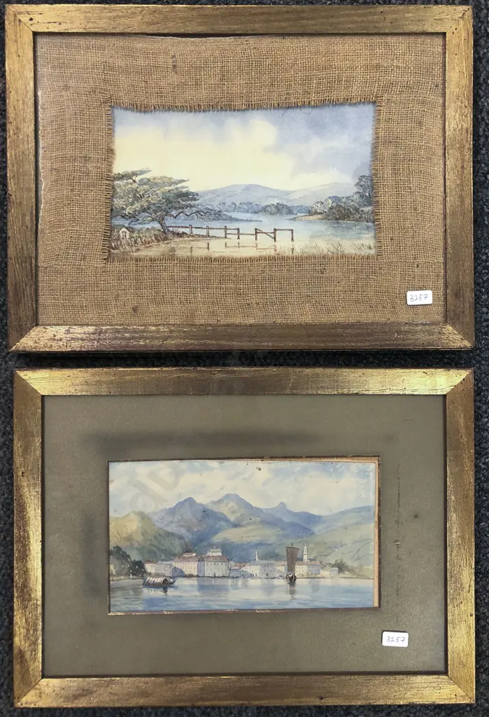 Two Small Unsigned Watercolors Image 1++