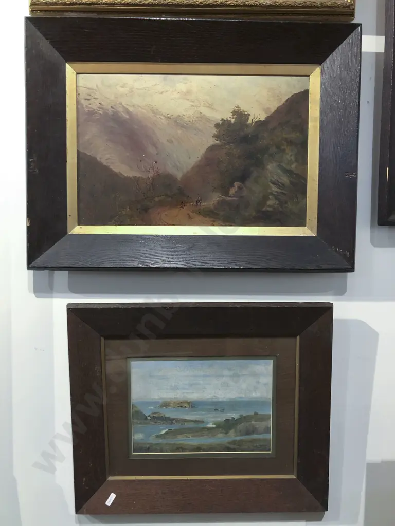 A. Simpson Oak Framed Oil Together With Other Oak Framed Oil (2) Image 1++