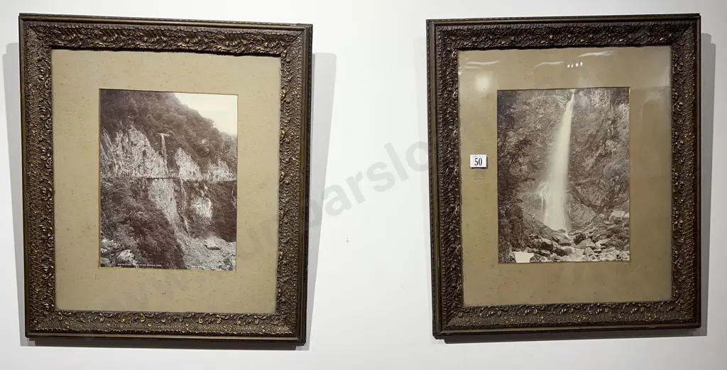 Pair of Ornate Framed Vintage Photographs Image 1++