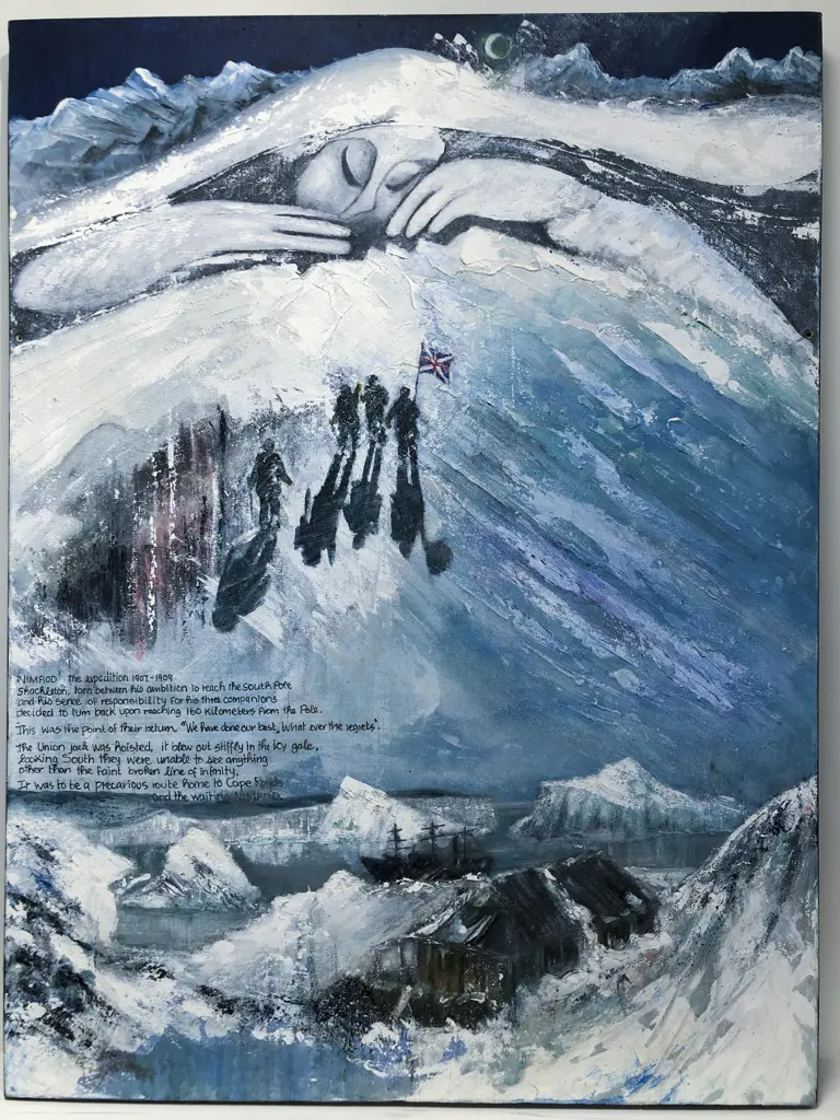 Two Duncan Bennett Abstract Arctic Oil Works on Canvas Image 1++