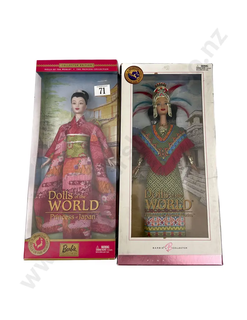 2003 Barbie Dolls of the World Princess of Japan and Princess of Ancient Mexico Image 1++