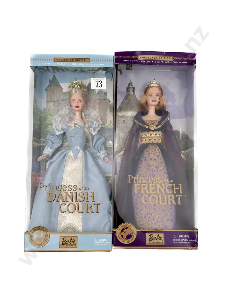 2002 Barbie Dolls of the World Princess of the Danish Court and Princess of the French Court Image 1++