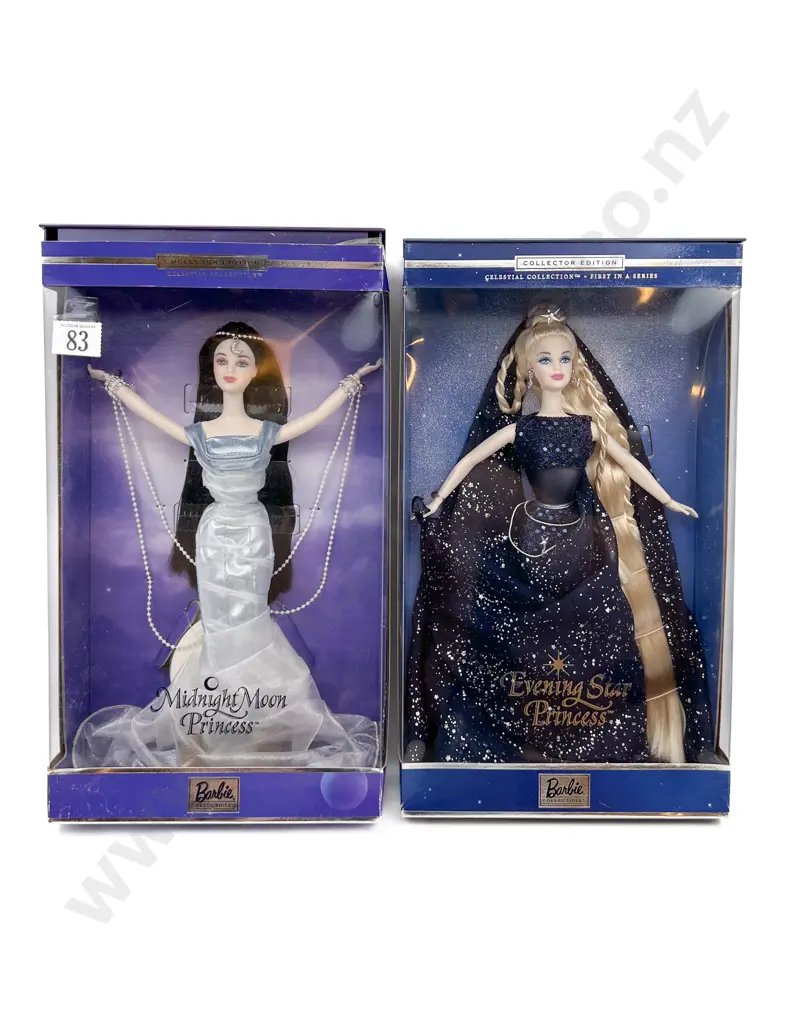 2000 Barbie Collectibles Midnight Moon Princess and Evening Star Princess Image 1++