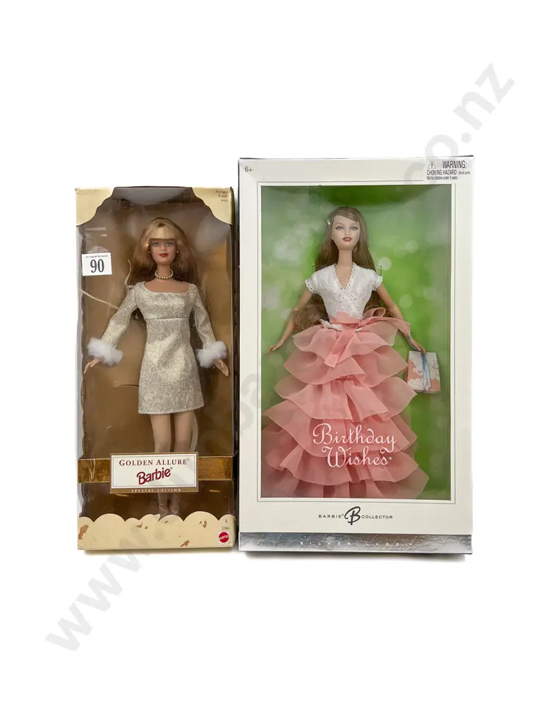 1999 Golden Allure Barbie Special Edition and Silver Label Birthday Wishes Barbie Image 1++