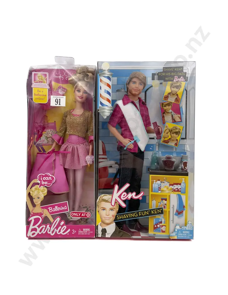 2009 I Can Be Ballerina Barbie and Shaving Fun Ken Barbie Image 1++