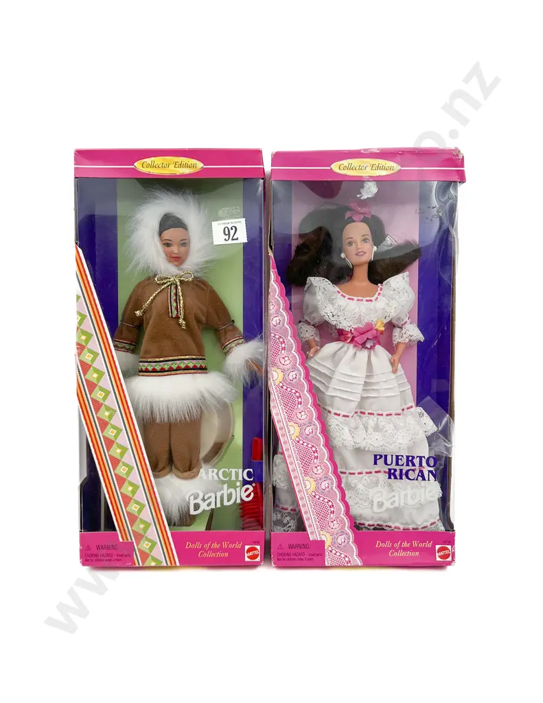 1996 Dolls of the World Arctic Barbie and Puerto Rican Barbie Image 1++