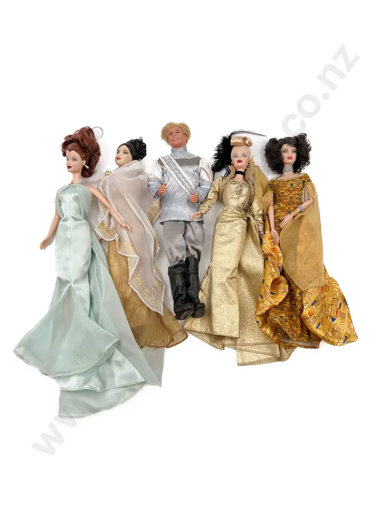 Four Unboxed Barbies and Ken Image 1++
