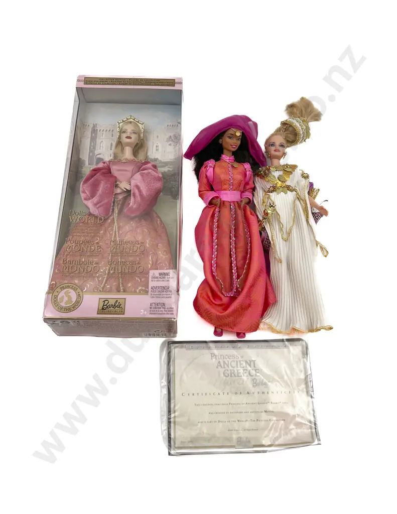 2003 Dolls of the World Princess of England Barbie and Two Unboxed Barbies Image 1++