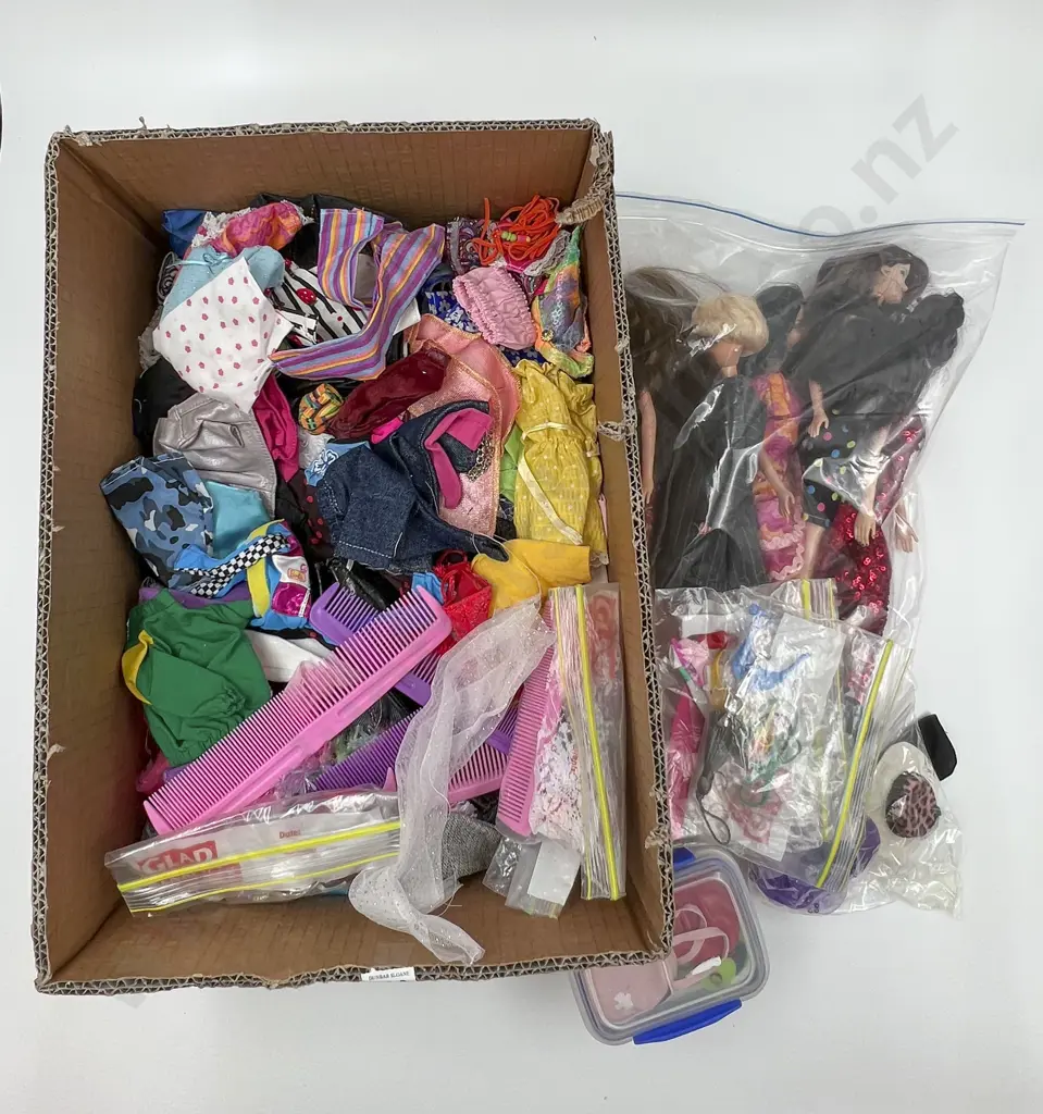 Carton Quantity Commercial and Handmade Barbie Clothes and Various Dolls Image 1++