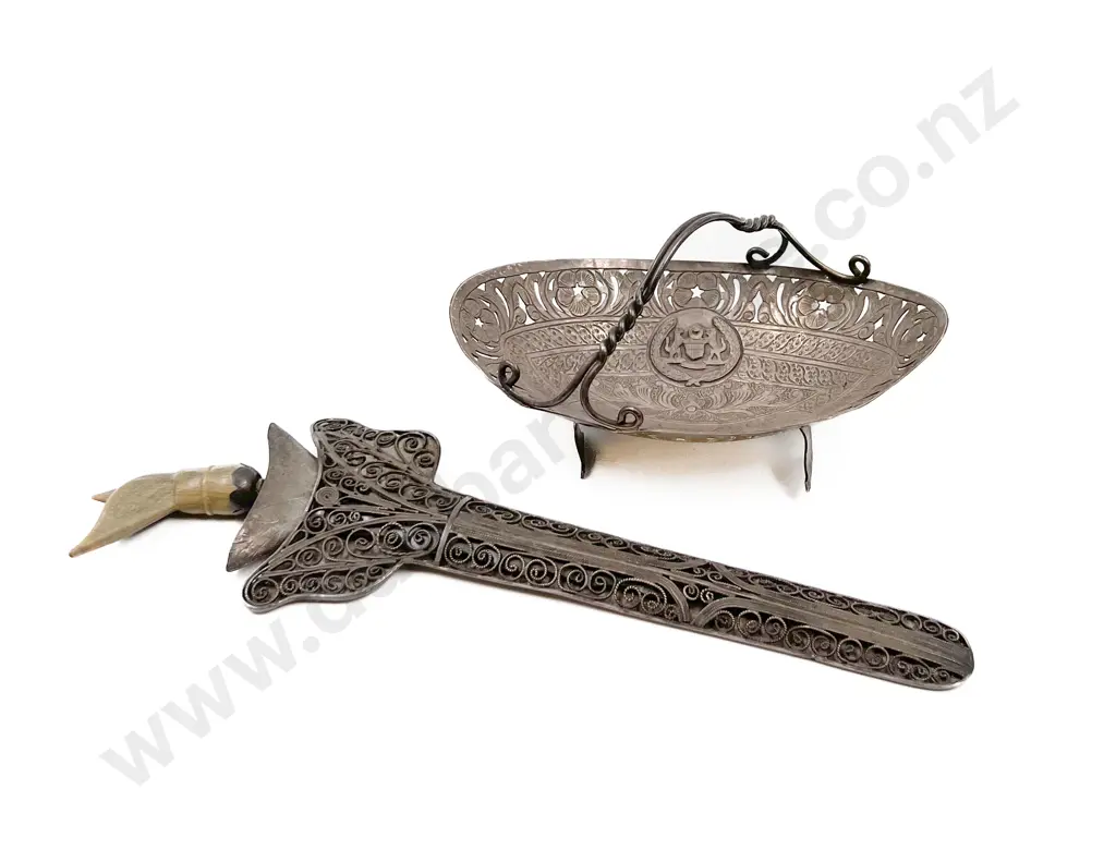 Decorative Letter Opener Together With Egyptian Basket Image 1++