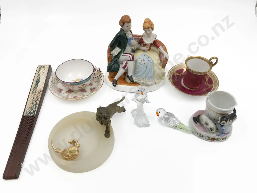Small Box of Assorted Ornaments and China Image 1++