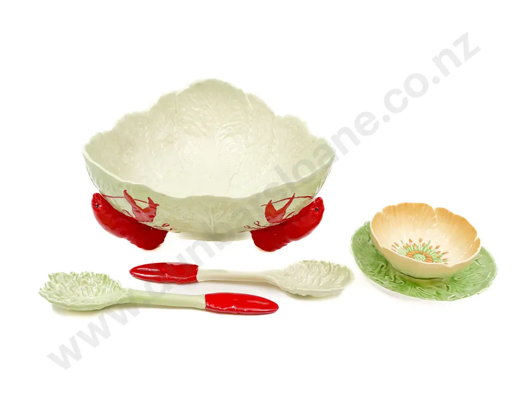 Carltonware Lobster Salad Bowl and Tongs Together With Other Carltonware Dish Image 1++