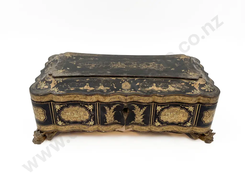 Meiji Period Lacquered Box (Faults) Image 1++