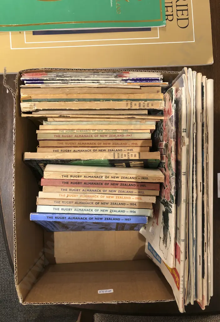 Quantity of Assorted Incl. Various Volumes of The Rugby Almanac of New Zealand Etc. Image 1++