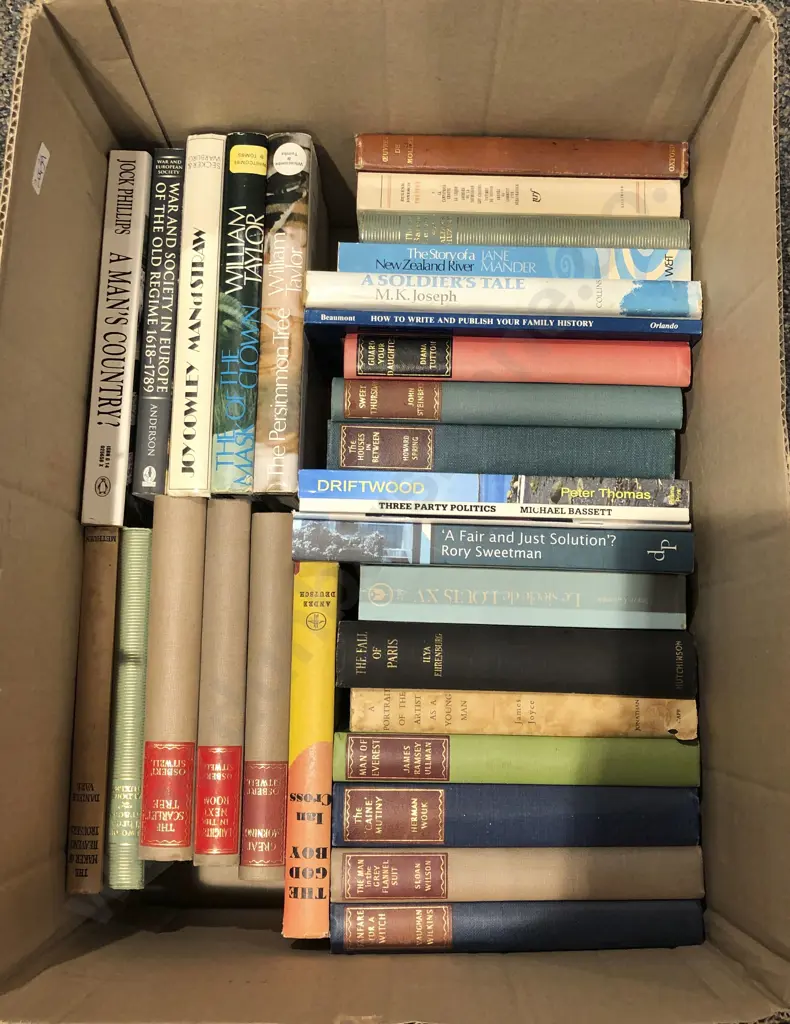 Box of Assorted Books Image 1++