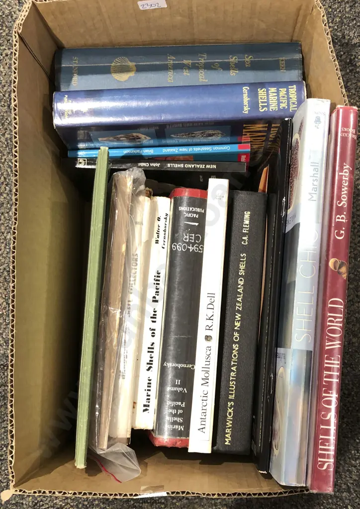 Box of Assorted Shell Related Books Image 1++