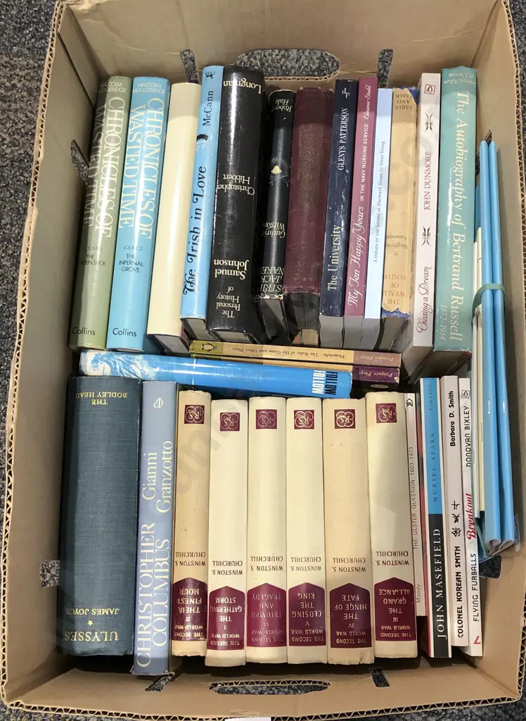 Box of Assorted Books Image 1++
