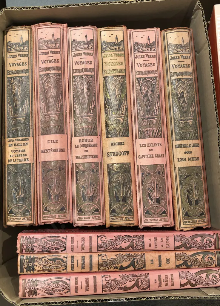 Box of Assorted Jules Verne Volumes Image 1++