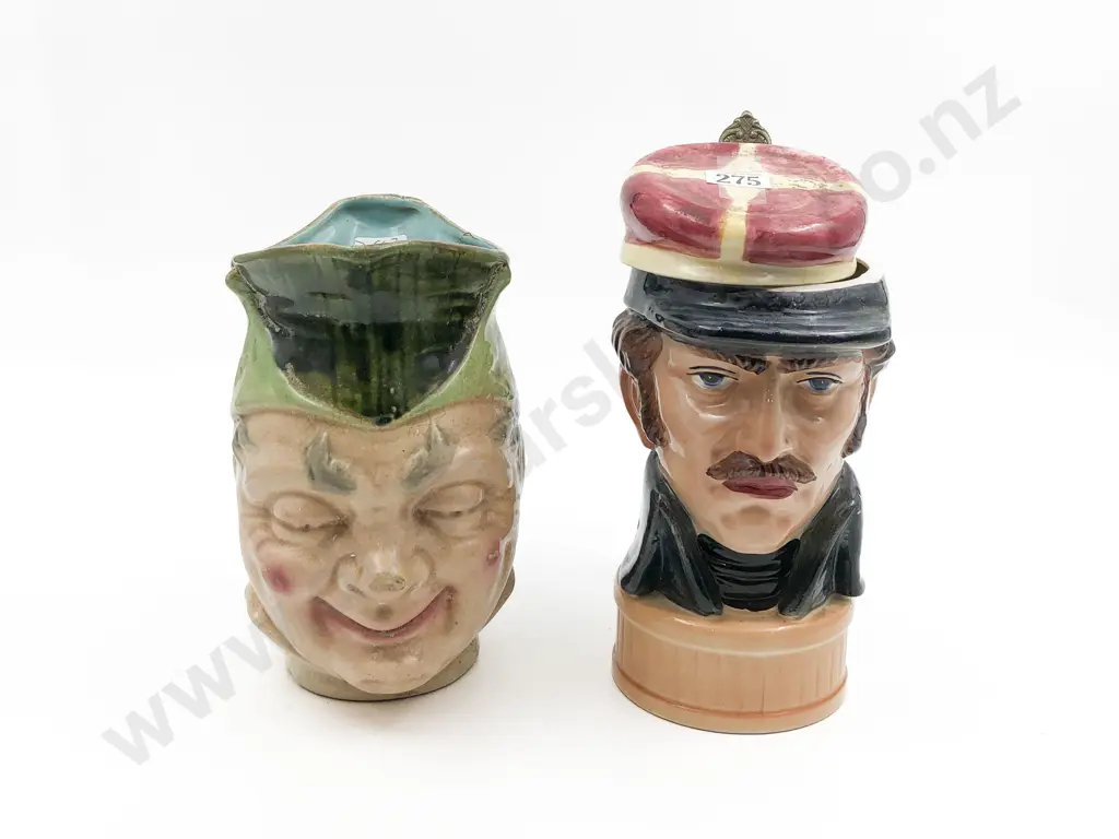 Ceramic Musical Jug Together With French Character Jug Image 1++