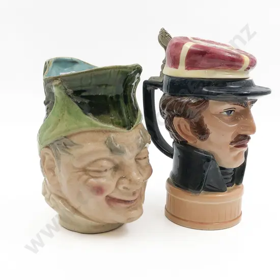 Ceramic Musical Jug Together With French Character Jug