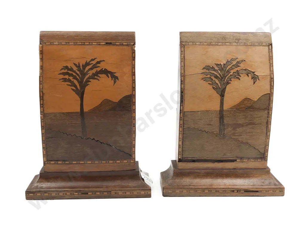 Pair of Inlaid Bookends (Faults) Image 1++
