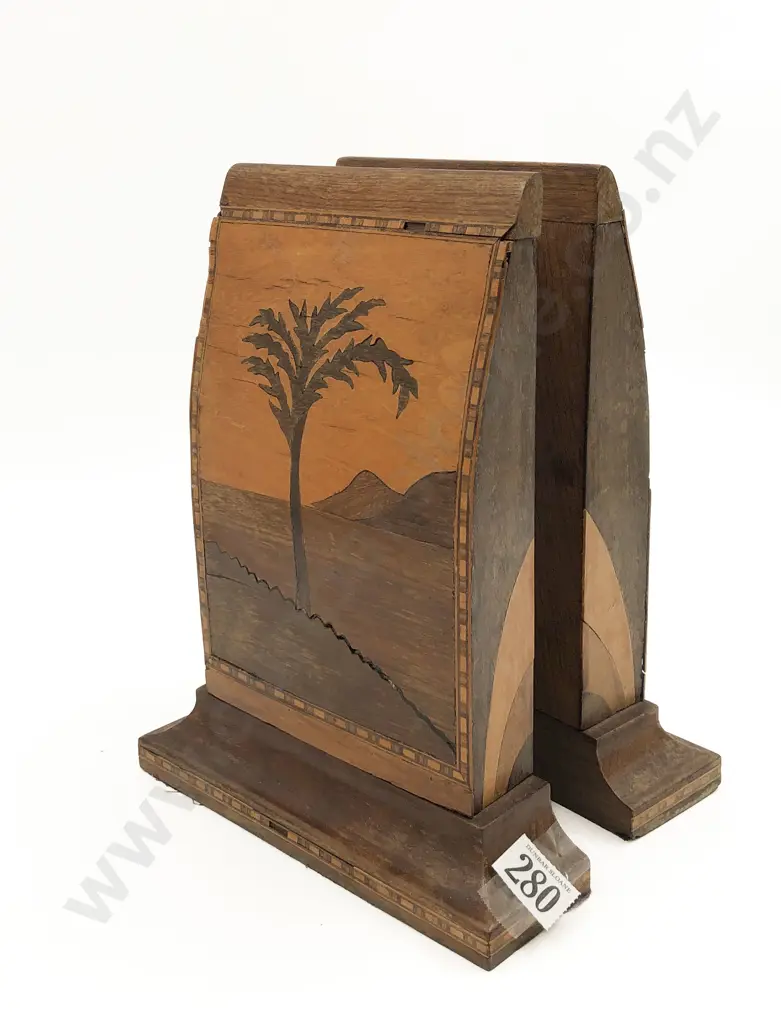 Pair of Inlaid Bookends (Faults) Image 1++