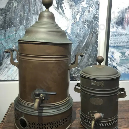 Two Copper and Brass Samovars