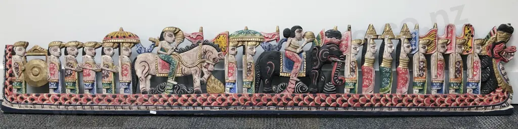 Pair of Carved Indian Wall Hangings Image 1++