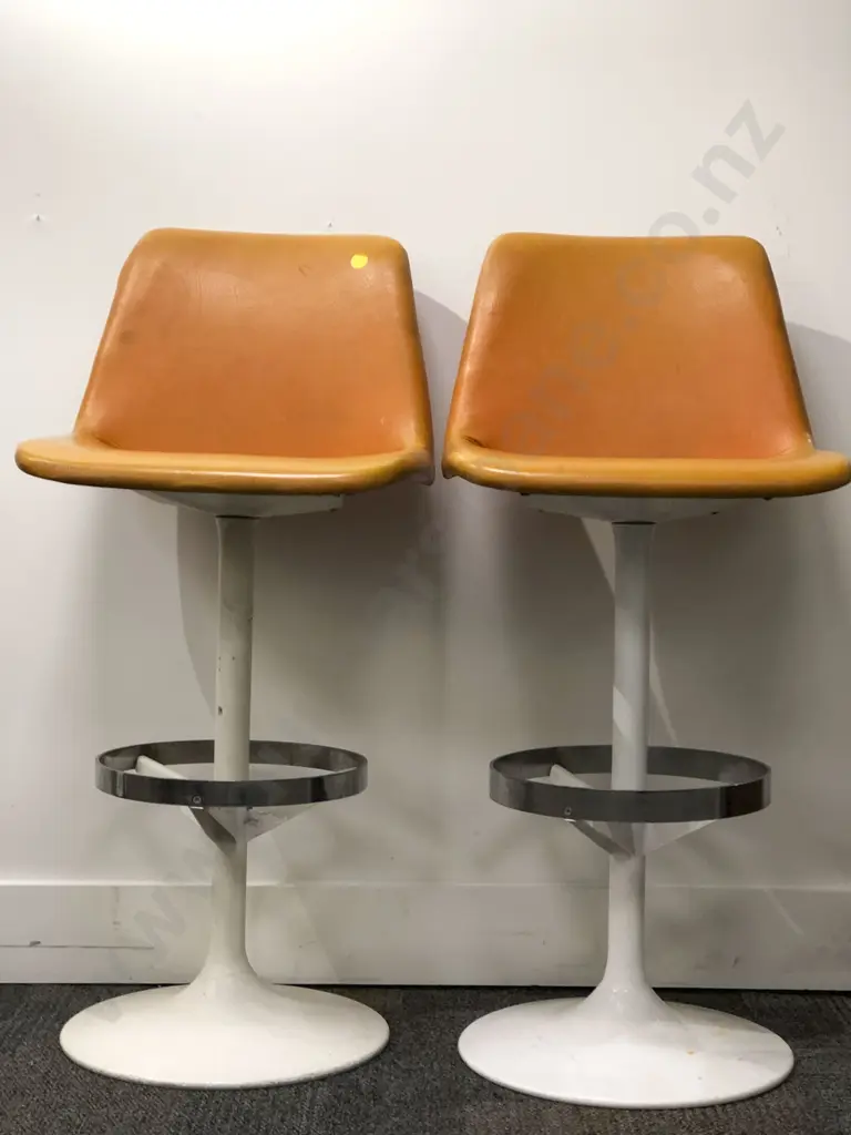 Pair of Furey By Sebel Mid Century Swivel Bar Stools Image 1++
