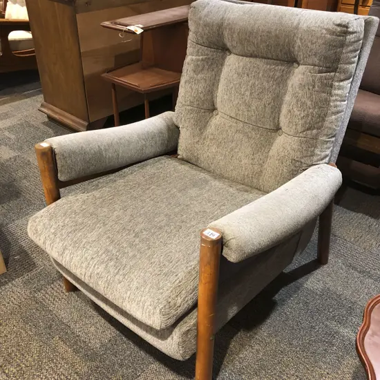 Button Back Upholstered Armchair