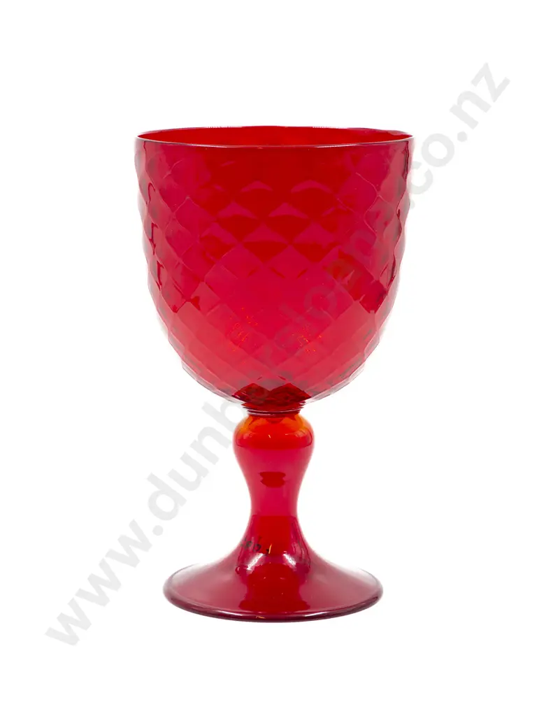 Large Ruby Glass Goblet Image 1++