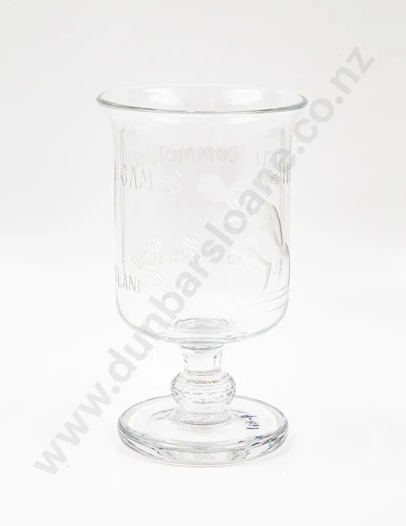 Large 1970 Commonwealth Games Commemorative Goblet Image 1++