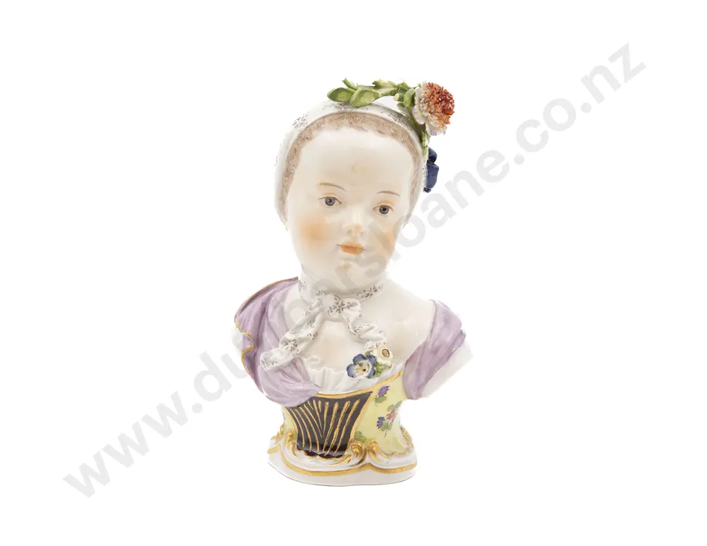 Meissen Porcelain Bust of Young Girl Image 1++