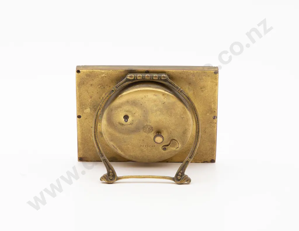 Omega Gilt Metal Bedside Time Piece Image 1++