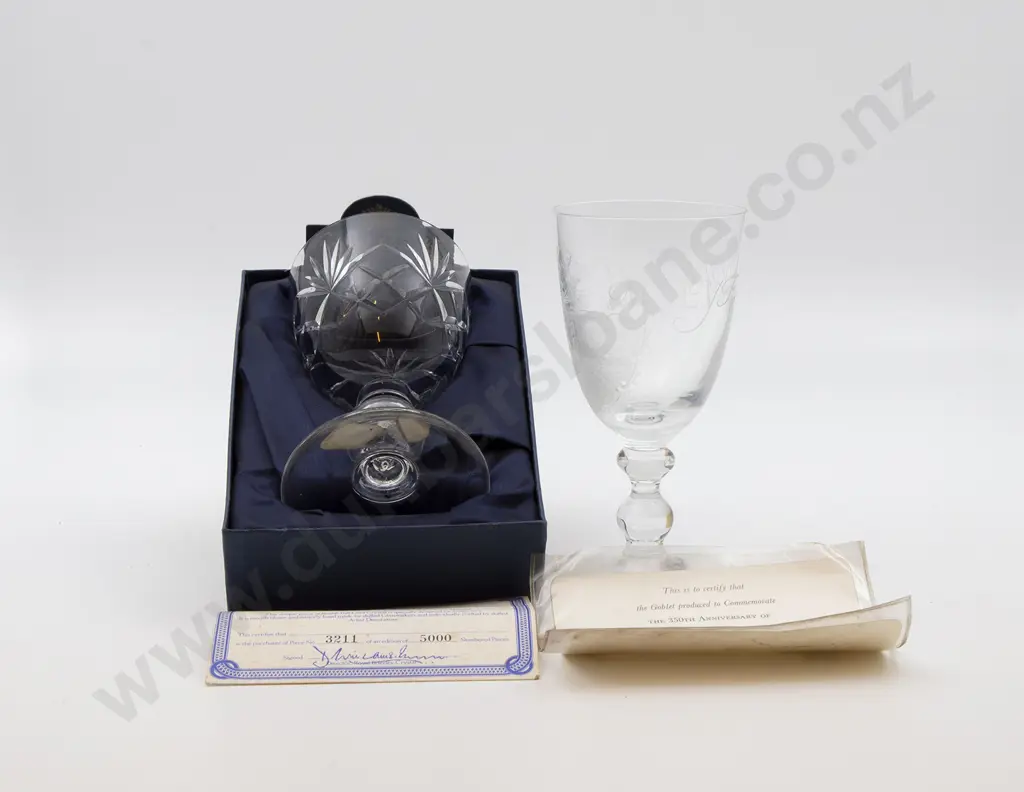 Two Commemorative Wine Glasses Image 1++