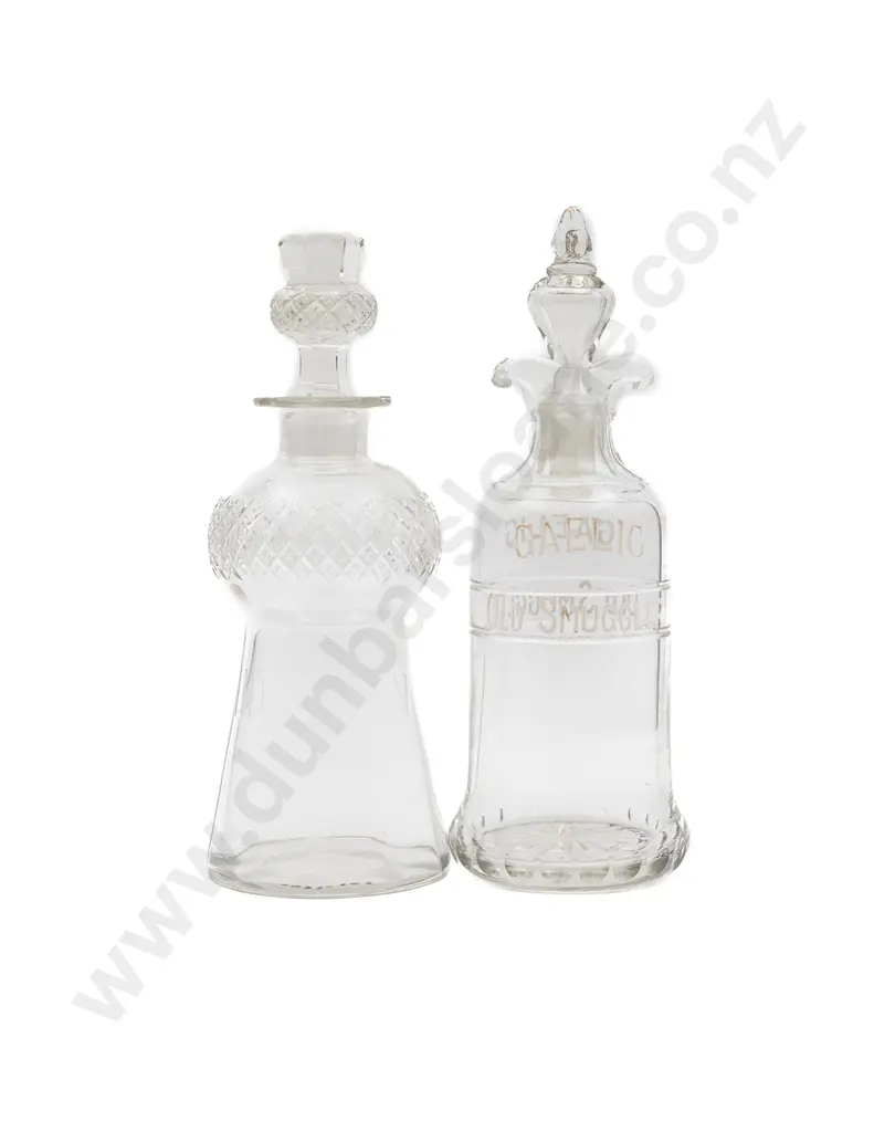 Two Late Victorian Glass Decanters and Stoppers Image 1++