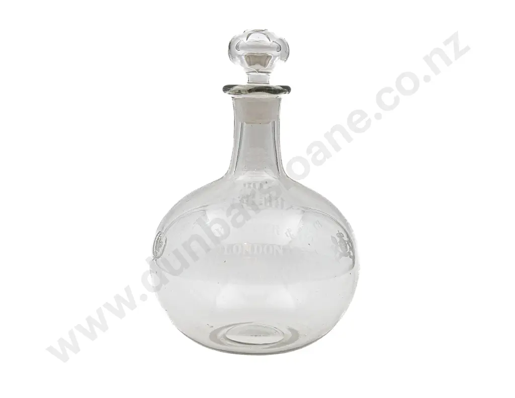 Clear Glass Onion Shaped Decanter and Stopper Image 1++