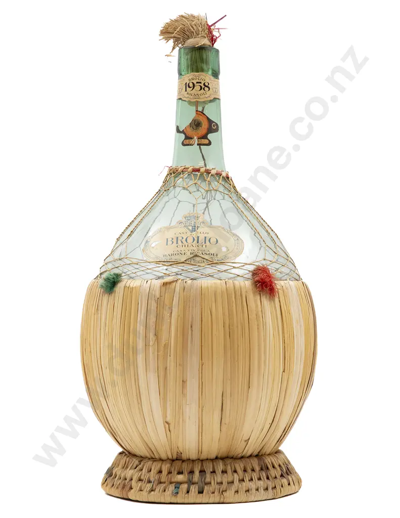 Large Wicker Bound Chianti Bottle Image 1++