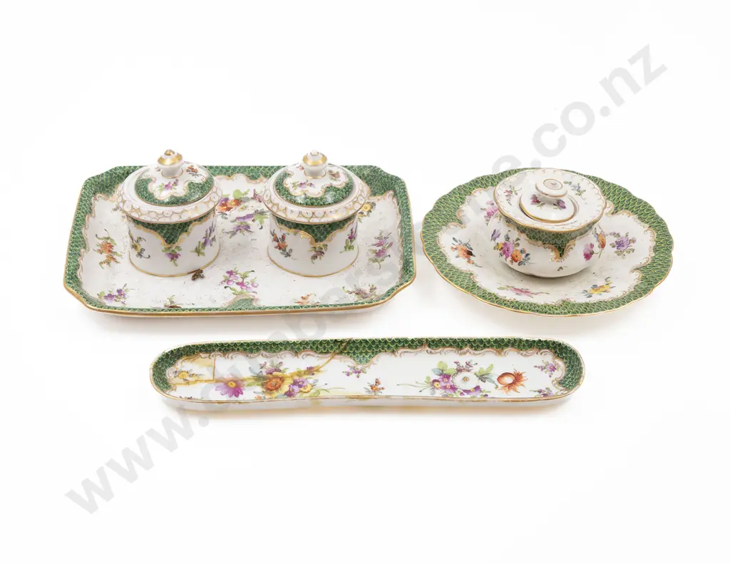 Two German Porcelain Pen Stands (AF) Image 1++