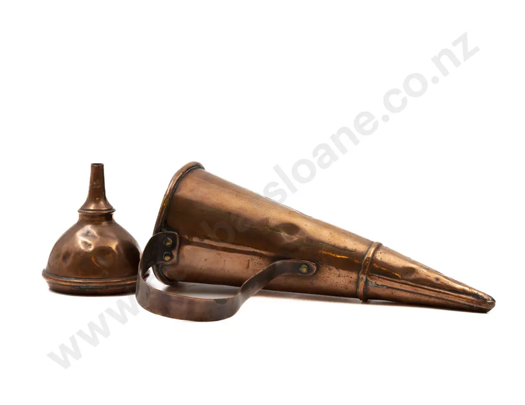 English Copper Muller and Wine Funnel Image 1++