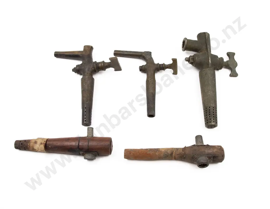 Five Wooden and Brass Spigot Taps Image 1++