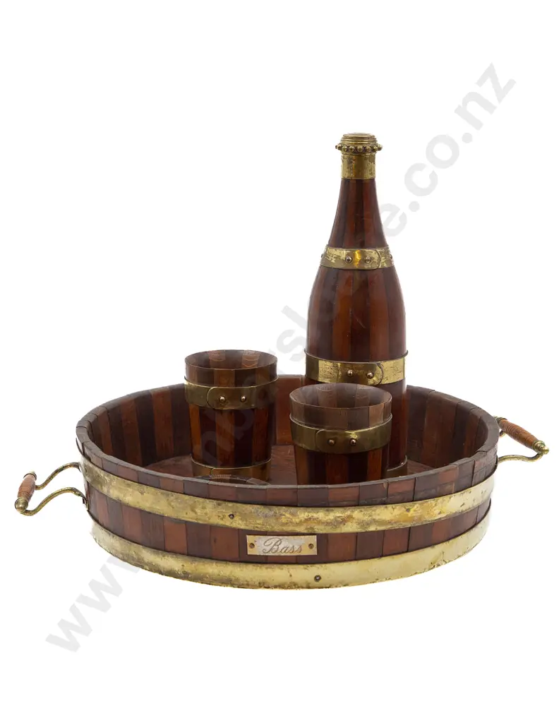 Brass Bound Treen Drinking Set Image 1++