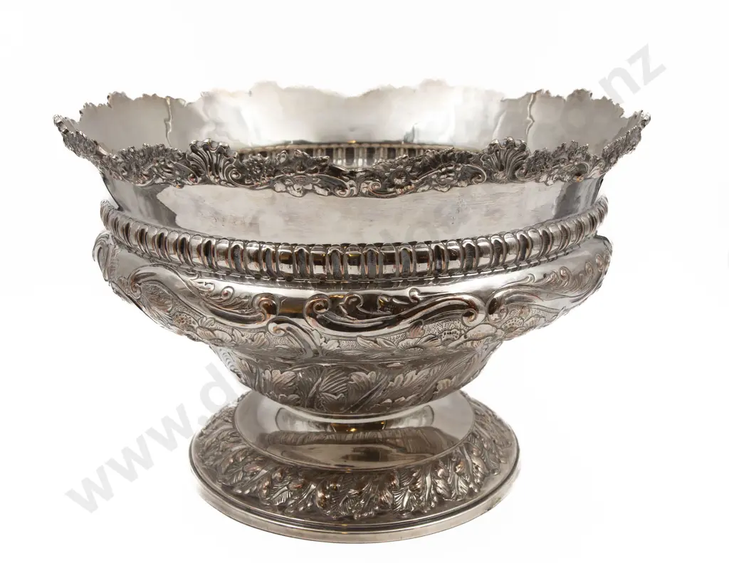 Large C19th Sheffield Plate Punch Bowl Image 1++