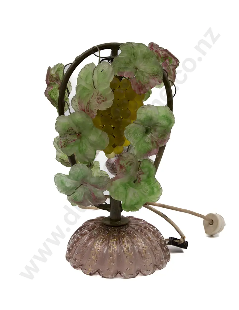 Group of Murano Glass Grape and Leaf Form Light Fittings Image 1++