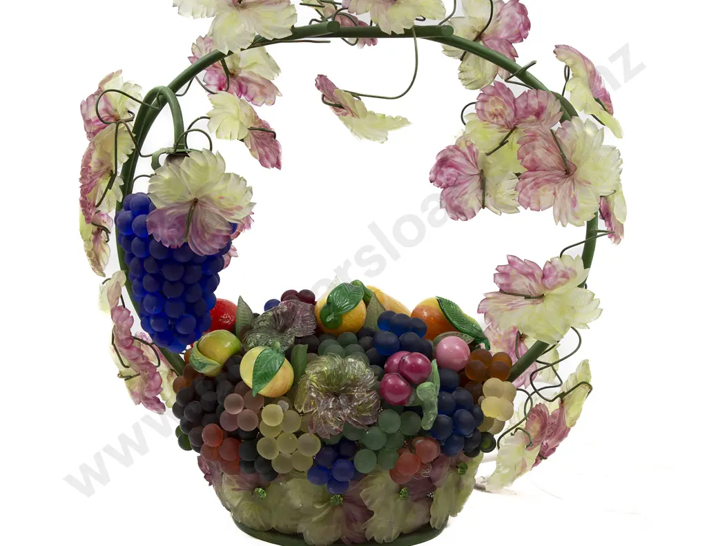 Group of Murano Glass Grape and Leaf Form Light Fittings Image 1++