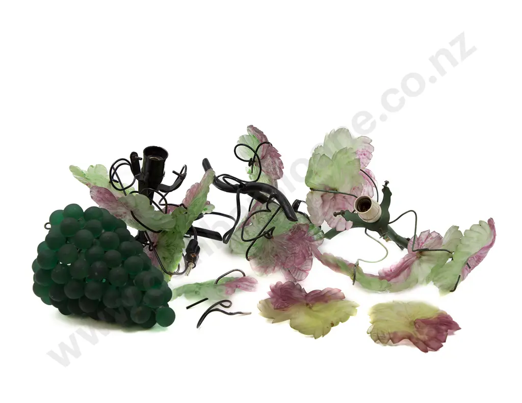 Group of Murano Glass Grape and Leaf Form Light Fittings Image 1++