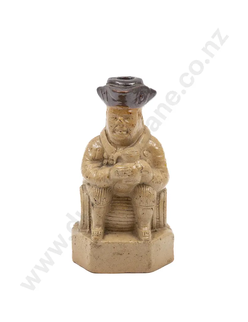 C19th Stoneware Figural Bottle Image 1++