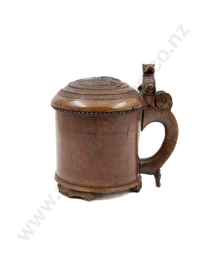17th or 18th Century Norwegian Fruitwood Tankard Image 1++